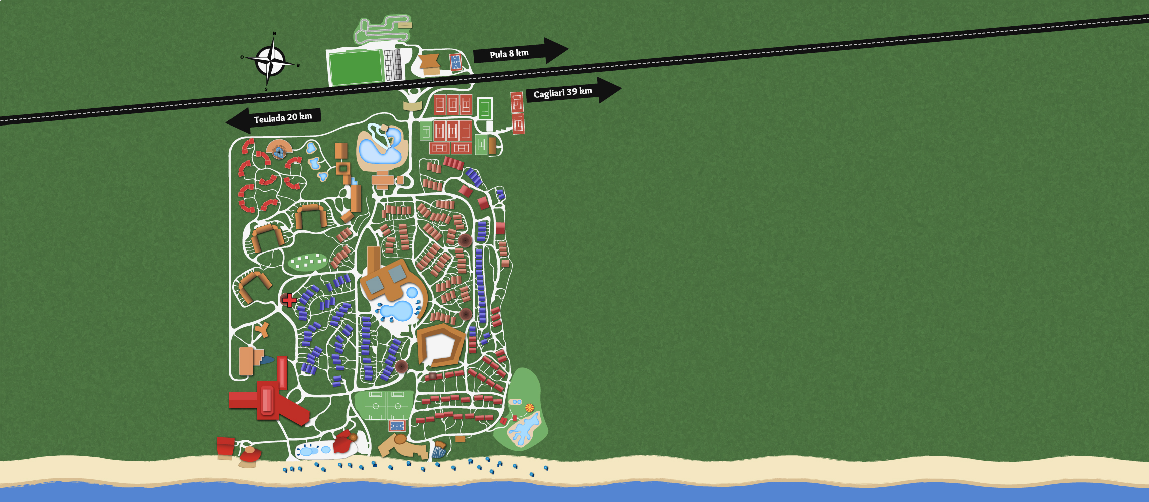 Carte interactive Forte Village Resort